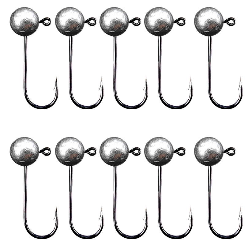 Fishing Hook Offset - 10 개/몫 지그 헤드 낚시 후크