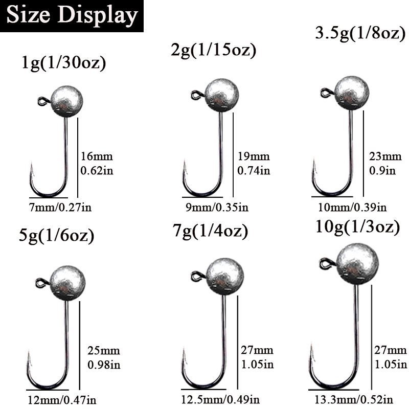 10 개/몫 지그 헤드 낚시 후크 1g 2g 3.5g  - Fishing Hook Offset 리뷰 및 가격