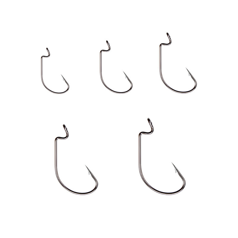 50pcs 와이드 웜 후크 탄소강 오프셋 Fishhoo - Fishing Hook Offset 리뷰 및 가격