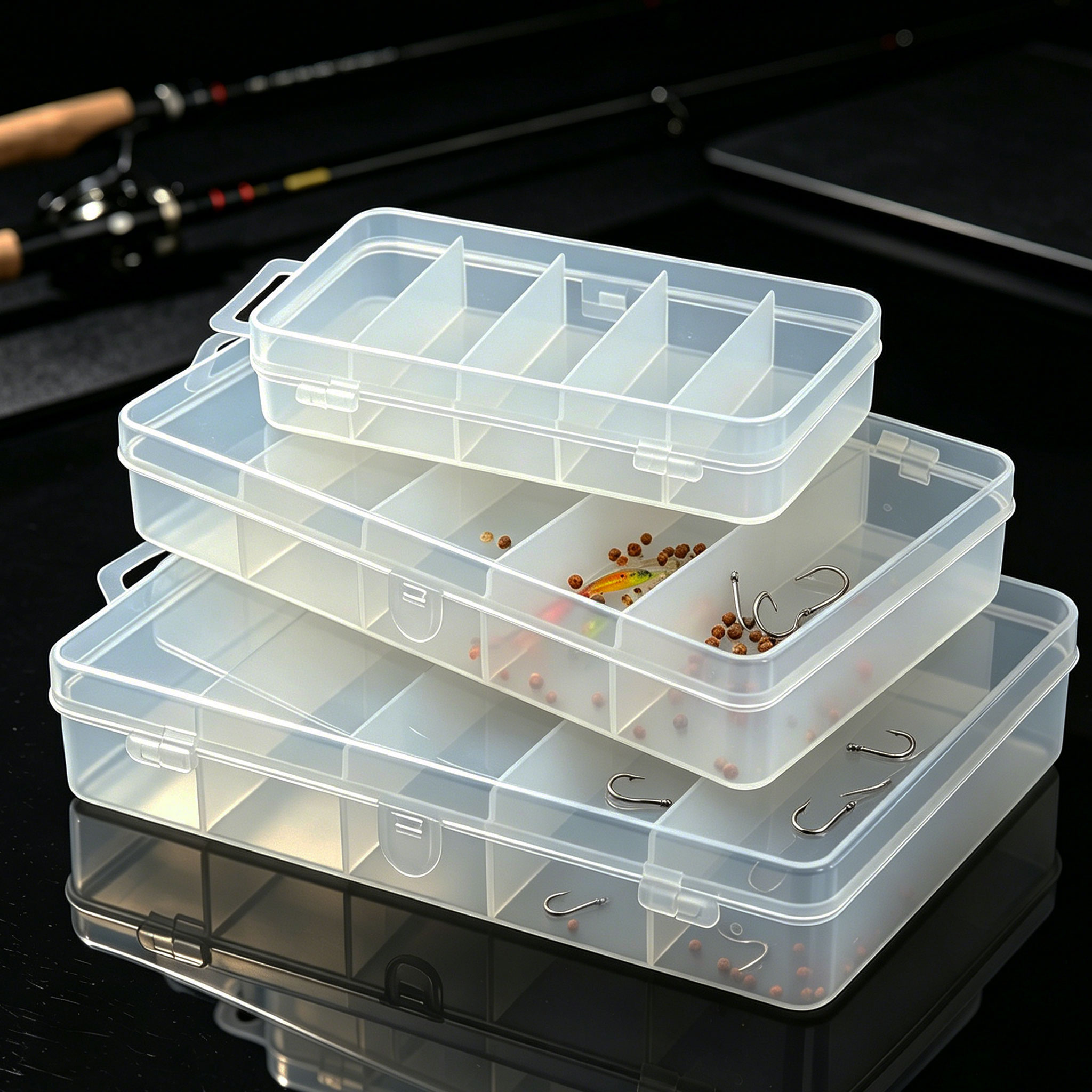 1/3개 플라스틱 낚시 미끼 3가지 크기, 낚시 장비  - Fishing Hook Box 리뷰 및 가격