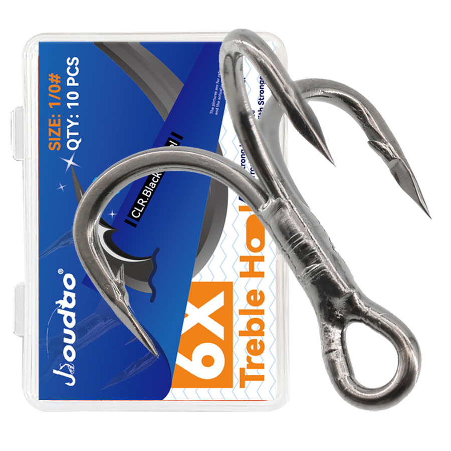6X 낚시 트레블 후크 블랙 10 개/상자 트리플 후크 - Fishing Hook Offset 리뷰 및 가격