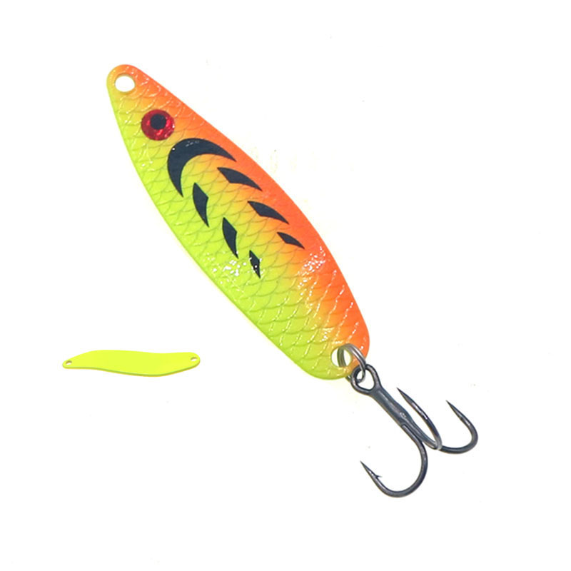 금속 스푼 하드 루어 인공 미끼 62mm10g, 연어  - Fishing Hook Treble 리뷰 및 가격